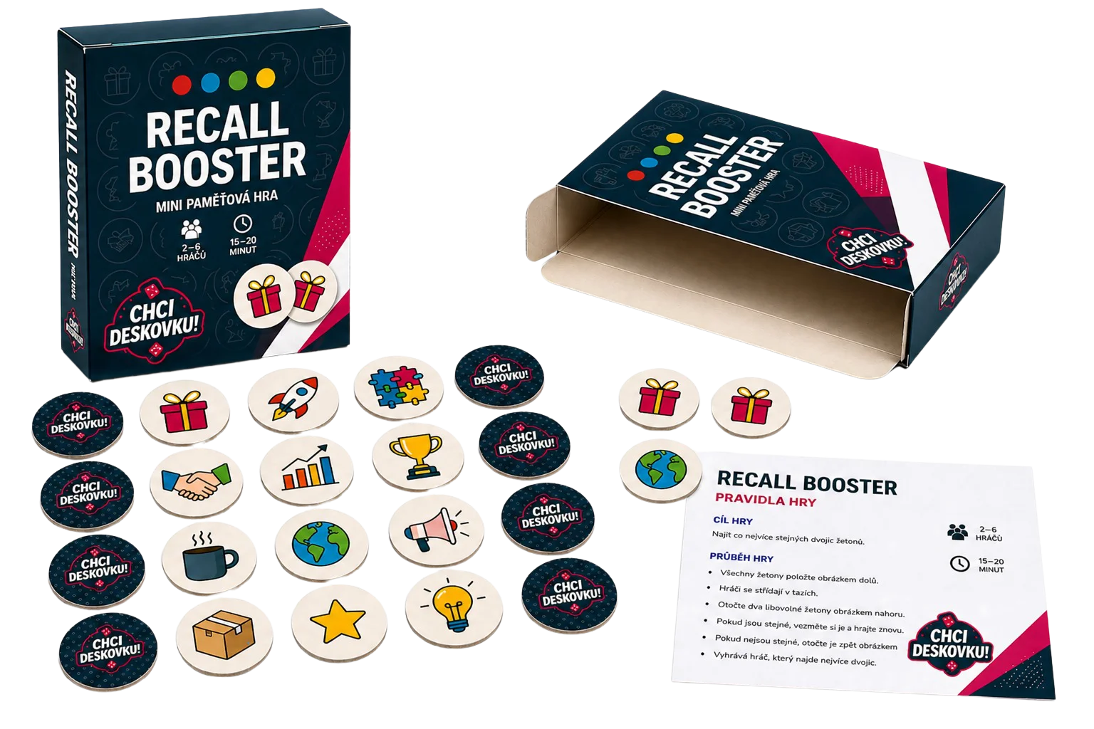 Mini hra RECALL BOOSTER na míru pro značku